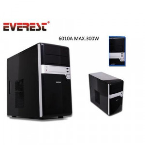 EVEREST 6010A PEAK-300W 2xUSB SIYAH ATX KASA