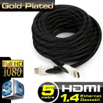 DARK (DK-HD-CV14L500) 5M V1.4 ALTIN UCLU 3D AG DES DUAL MOLDING KILIF HDMI KABLO