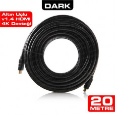 DARK (DK-HD-CV14L2000) V1.4 3D AG DESTEKLI ALTIN UCLU 20MT HDMI KABLO