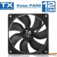 TX 12CM SIYAH KASA FANI 120MM (TXCCF12BK)