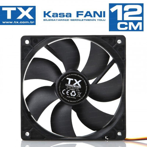 TX 12CM SIYAH KASA FANI 120MM (TXCCF12BK)