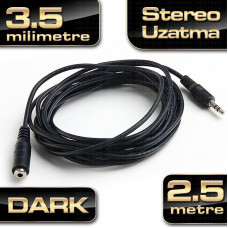 DARK (DK-CB-AUEXTL250) 2.5M 3.5MM STEREO SES UZATMA KABLOSU