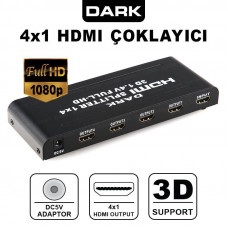 DARK (DK-HD-SP4X1) FULLHD 1GIRIS 4CIKIS HDMI SPLITTER (SINYAL COGALTICI) 4K