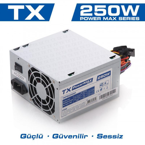 TX POWERMAX (TXPSU250S1) 250W 2xSATA 2xIDE BILGISAYAR GUC KAYNAGI