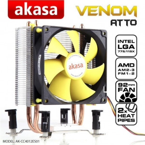 AKASA VENOM ATTO 775/115x FM1/FM2/AM2/AM3/AM4 ISLEMCI SOGUTUCU (AK-CC4012ES01)