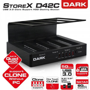 DARK D42C USB3.0 OFFLINE CLONE 4 LU DISK ISTASYONU (DK-AC-DSD42C)