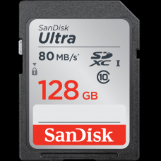 128 GB SANDISK ULTRA SDXC 80MB/S CLASS 10 SD (SDSDUNC-128G-GN6IN)
