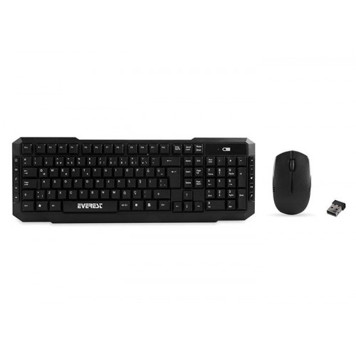 EVEREST KM-510 Q MULTIMEDIA KABLOSUZ KLAVYE + MOUSE SIYAH SET