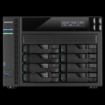 ASUSTOR AS-6208T 8 SLOT NAS I-1.6GHZ QUAD 4GB 4XGBETH 2XESATA 3XUSB3 25IPNVR 4K