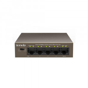 TENDA TEF1105P 5 PORT 10/100 4xPOE 58W YONETILEMEZ SWITCH