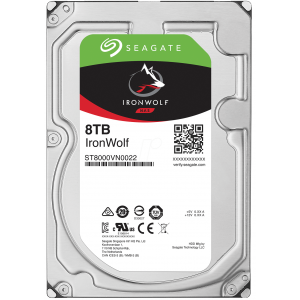 SEAGATE IRONWOLF 8 TB 7200RPM SATA3 256MB 210MB/S RV 180TB/Y NAS (ST8000VN0022)