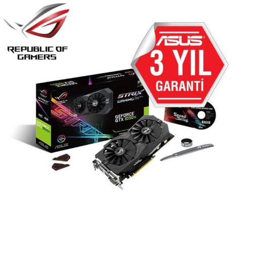 ASUS GTX1050-TI 4GB GDDR5 128BIT DP/HDMI/2xDVI (STRIX-GTX1050TI-O4G-GAMING)