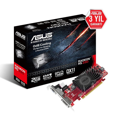 ASUS R5-230 2GB GDDR3 64BIT HDMI/DVI/VGA (R5230-SL-2GD3-L)