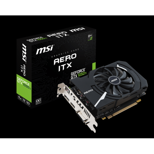 MSI GTX1050-TI 4GB GDDR5 128BIT DP/HDMI/DVI (GTX1050 TI AERO ITX 4G OCV1)