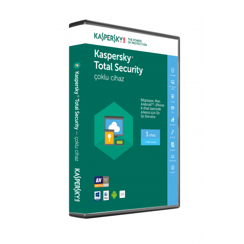 KASPERSKY TOTAL SECURITY MULTI DEVICE 3 KULLANICI 1 YIL