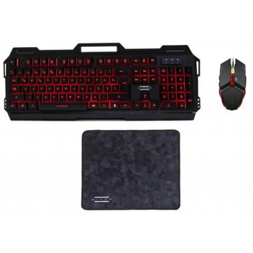 HIPER KRATOS V20 GAMING USB KABLOLU KLAVYE MOUSE SET + MOUSEPAD