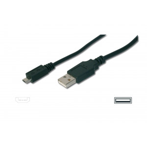 ASSMANN AK-300110-010-S 1M USB2.0 TO MICRO USB KABLO
