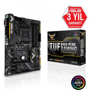 ASUS TUF B450-PLUS GAMING AM4 DDR4 SES GLAN HDMI/DVI SATA3 USB3.1 ATX