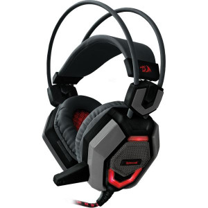 REDRAGON PLACET USB MIKROFONLU GAMING KULAKLIK GRI/KIRMIZI (64203)