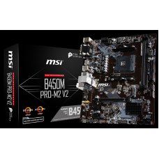 MSI B450M PRO-M2 V2 AM4 DDR4 SES GLAN HDMI/DVI/VGA SATA3 USB3.1 MATX