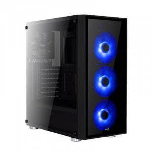 AEROCOOL QUARTZ 4x12CM FAN USB3.0 PENCERELI ATX KASA (AE-QRTZ-BL)