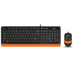 A4 TECH F1010 USB KABLOLU Q KLAVYE MOUSE SET TURUNCU