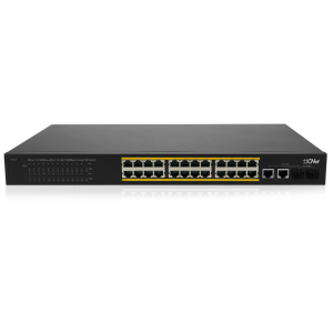 CNET CSH-2422GSP 24 PORT 10/100 2x10/100/1000 POE 300W +2SFP YONETILEMEZ SWITCH