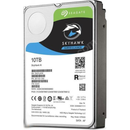 SEAGATE SKYHAWK 10 TB 7200RPM SATA3 256MB 210MB/S RV 7/24 (ST10000VE0008)