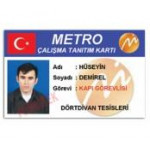 Barkodlu, İsim, resim, logo ve bilgi girişli personel yaka kartı (10 lu paket)