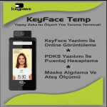 Ateş Ölçerli Yüz Tanıma Cihazı KEYFACE-TEMP