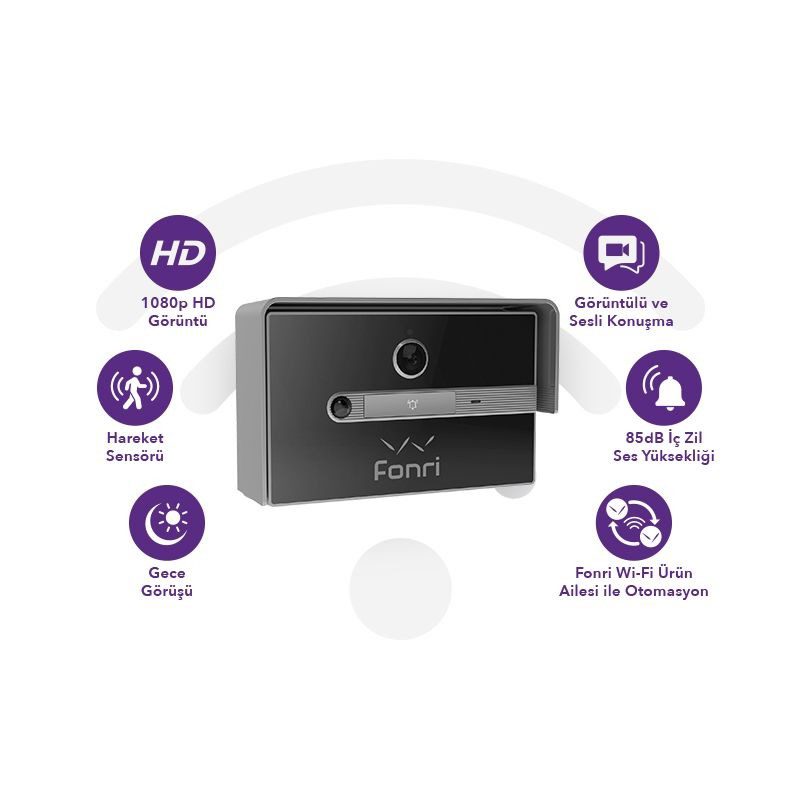 FONRİ WF3-EL3-0502-02 WIFI Kablosuz Akılı Kapı Zili