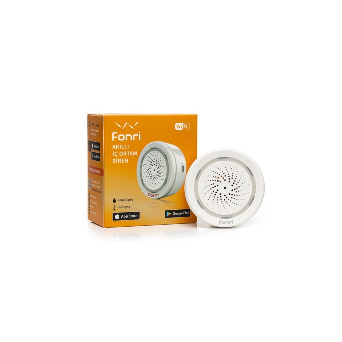 FONRİ NAS-AB02W0 WIFI Isı Nem Ölçer Akıllı İç Siren