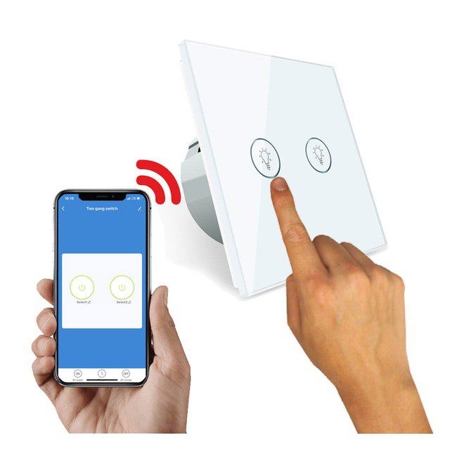 FONRİ S1N2G WIFI Kablosuz Çiftli Duvar Anahtar Akıllı Dokunmatik