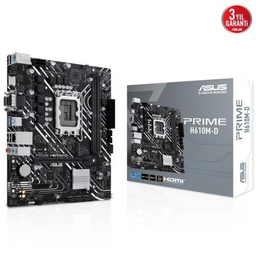 Asus Prime H610M-D 1700P DDR5 SES GLAN HDMI/VGA SATA3 USB3.2 mATX