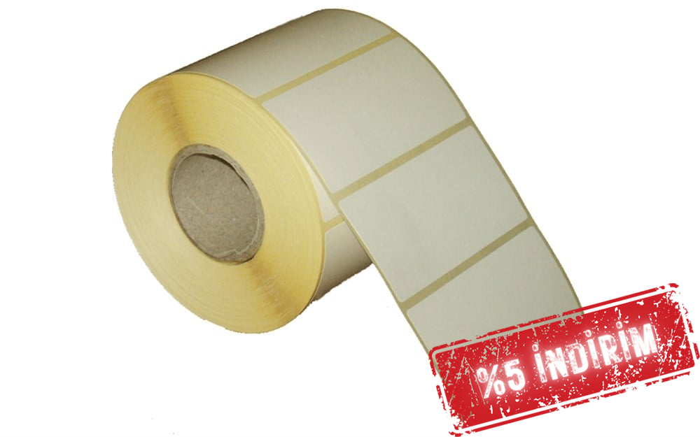 Vellum Etiket 80mm X 40mm 1li Wax Ribon gerekir