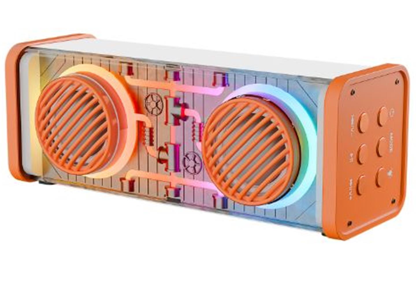 Mikado MD-56BT Turuncu Beyaz AUX + USB + Bluetooth Destekli 10W 1500mAh Taşınabilir Speaker