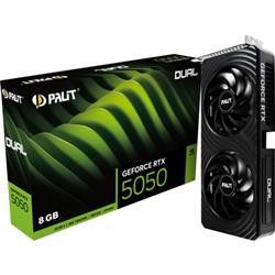 Palit RTX5050 Dual 8GB 128Bit GDDR6 3xDP 1xHDMI 2.1b, 2.1b, 550W Min PSU E.Kart