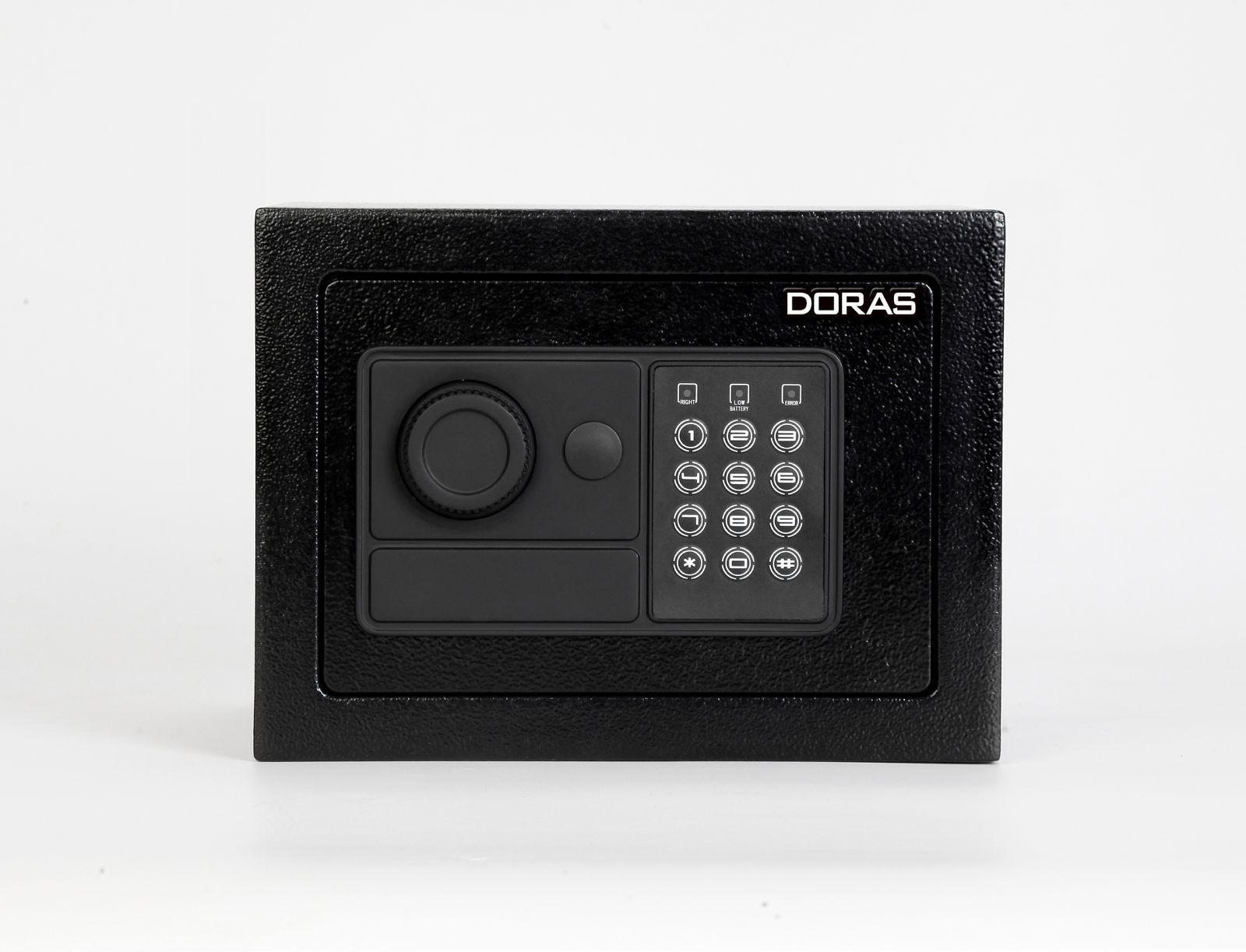 Doras Elektronik Şifreli ve Anahtarlı Çelik Kasa / 17 Serisi Ev ve Otel Tipi
