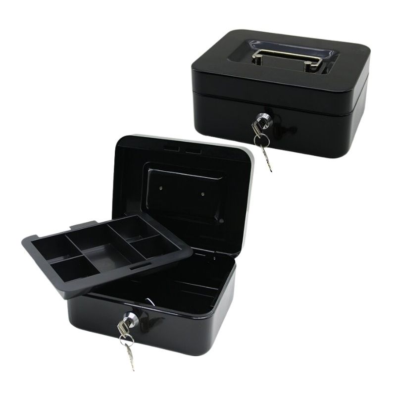 Yuma YM-803 Anahtarlı Metal Para ve Değerli Eşya Kutusu (15.2x11.8x8 cm)