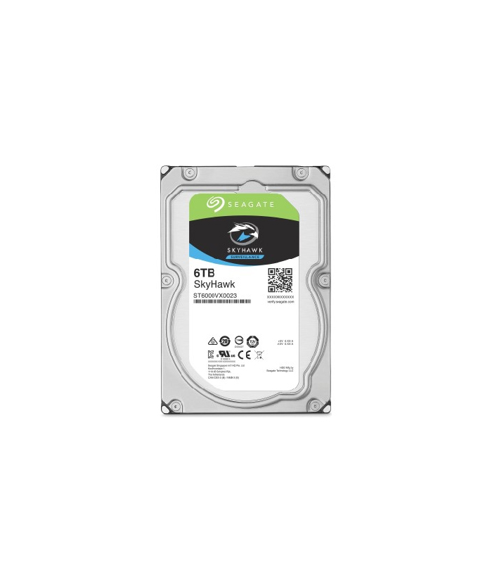 SEAGATE SKYHAWK 6 TB HDD 7200RPM SATA3 256MB 195MB/S RV 180TB/Y 7/24 (DİST. GARANTİLİ)