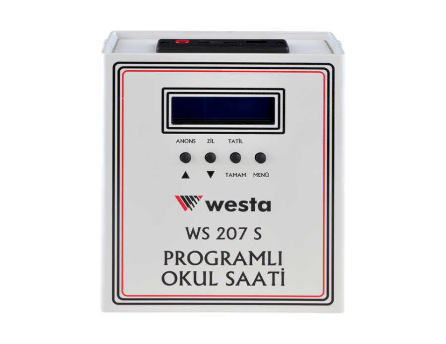 WESTA WS-207S USB Girişli Akıllı Okul Zil Saati Programlı Zil Kontrol Cihazı