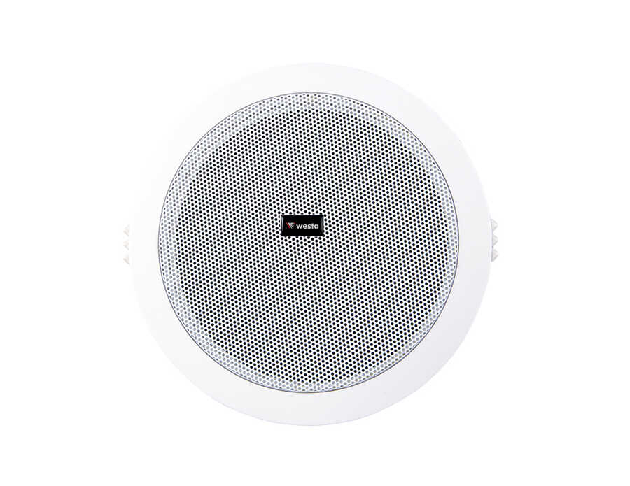 WESTA WS-1013T 5.25" 6W 100V Trafolu Gömme Tip Tavan Hoparlörü Beyaz