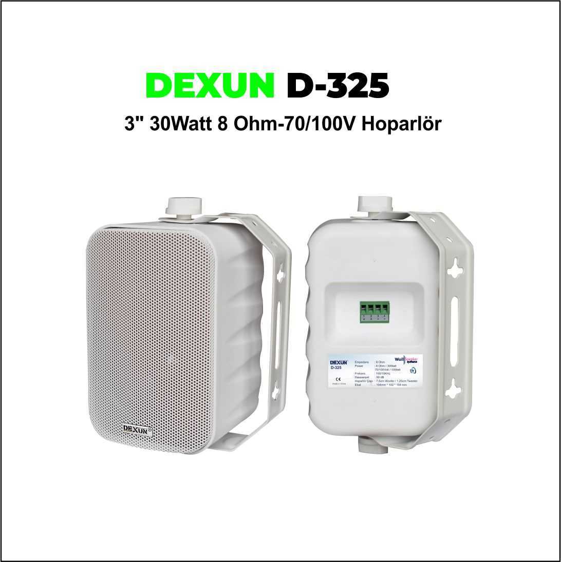 DEXUN D-325T 3" 25W 70/100V Hat Trafolu Beyaz Sütun Hoparlörü