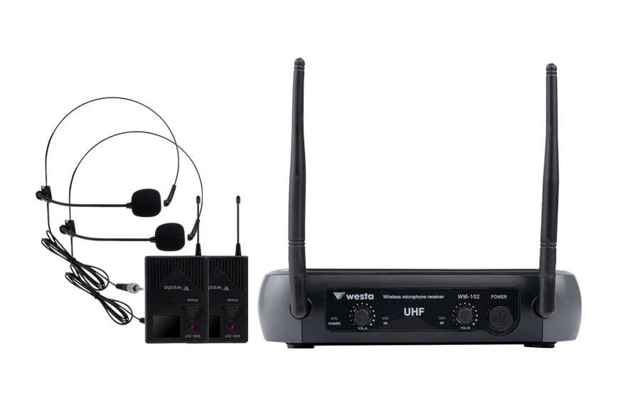 WESTA WM-102T 2 Kanal UHF Kablosuz 2 Yaka Mikrofon Seti