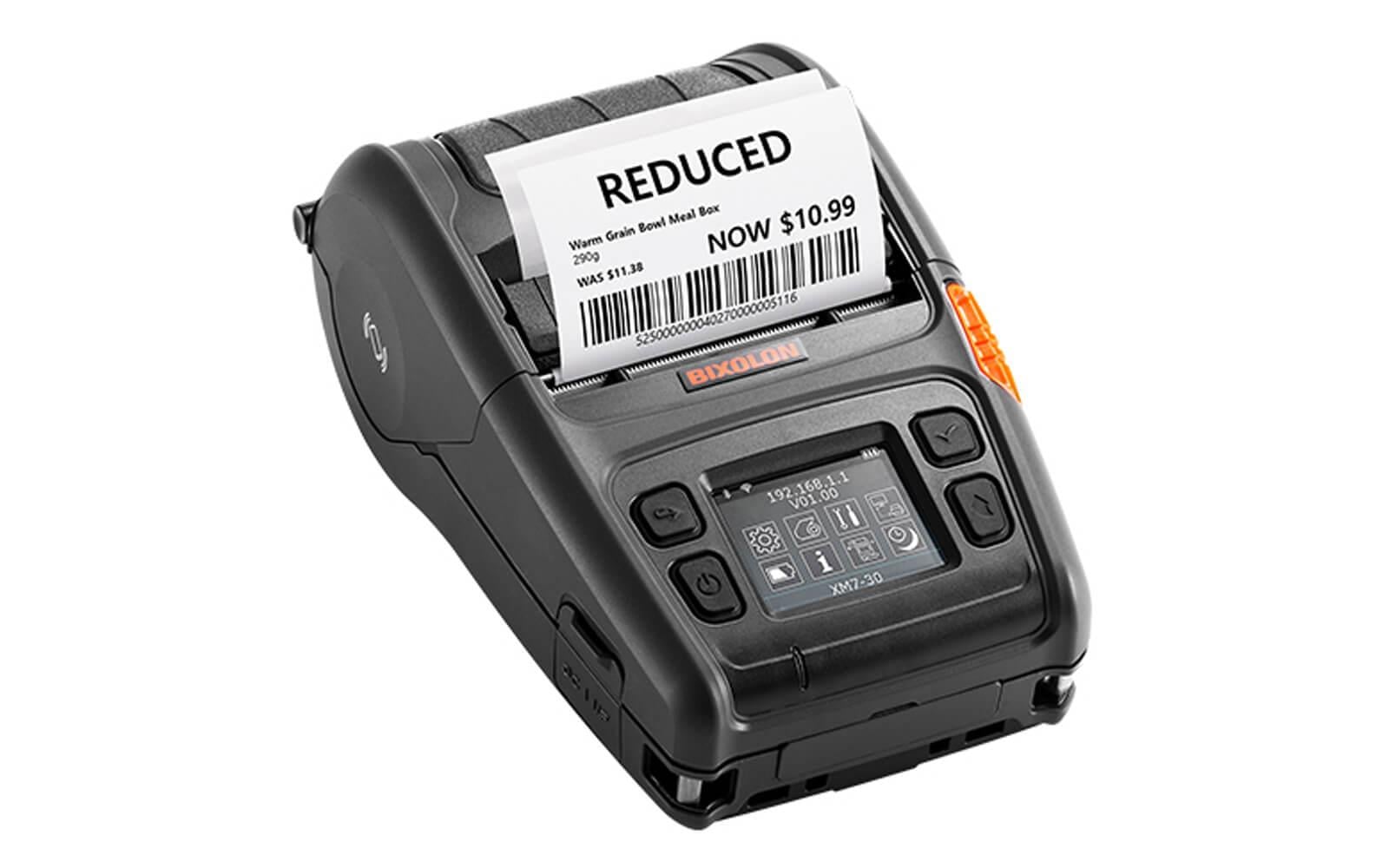 Bixolon XM7-30iWK Taşınabilir Barkod Yazıcı Bluetooth,Wifi Bağlantılı Linerless
