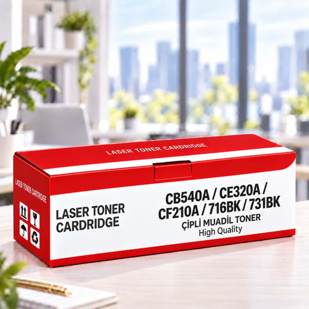 Yugubi Hp Cb540A / Ce320A / Cf210A / Canon Crg-716Bk / Crg-731Bk Siyah Muadil Toner 2.3K - Kolisi 20 Ad