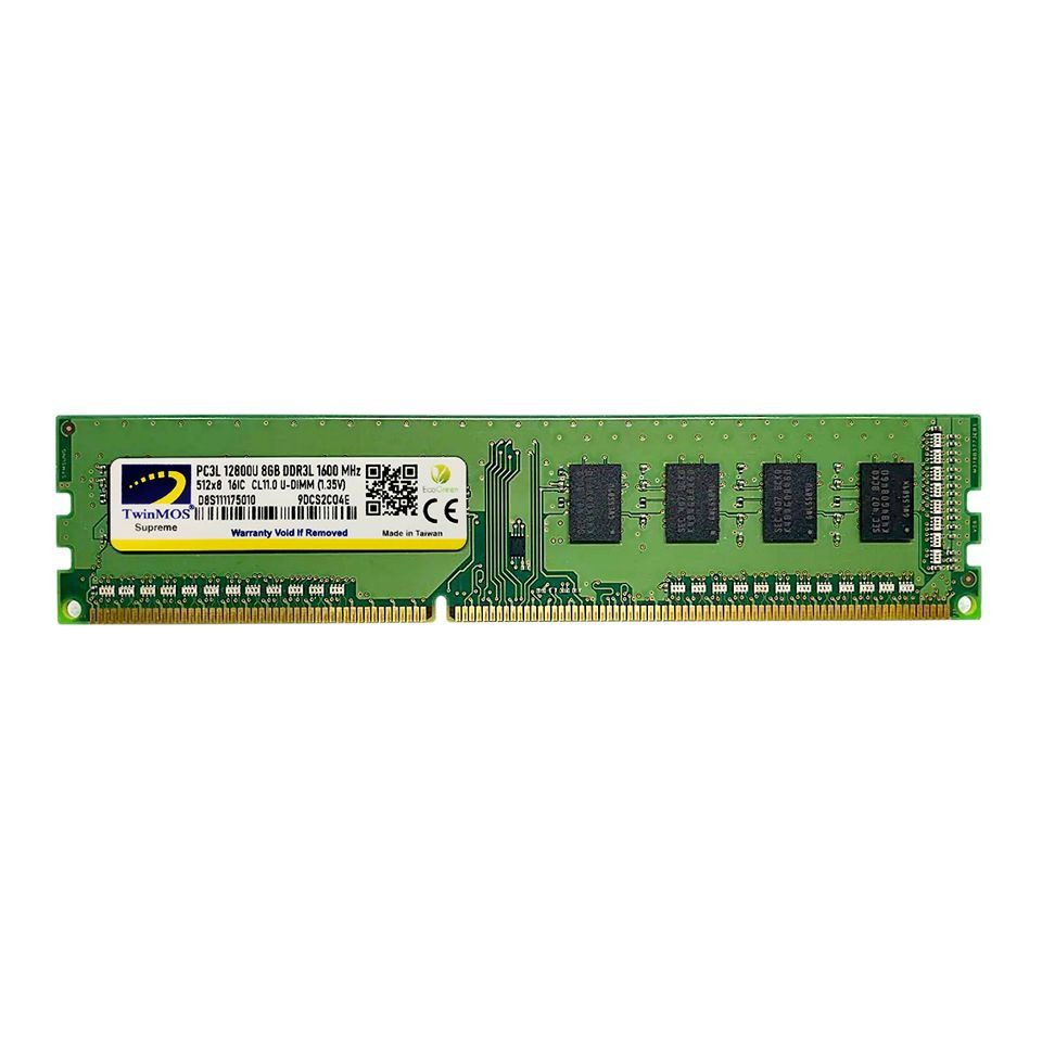 8GB TwinMOS DDR3 1600MHz (MDD3L8GB1600D) 1.35V Low Voltage Desktop Ram