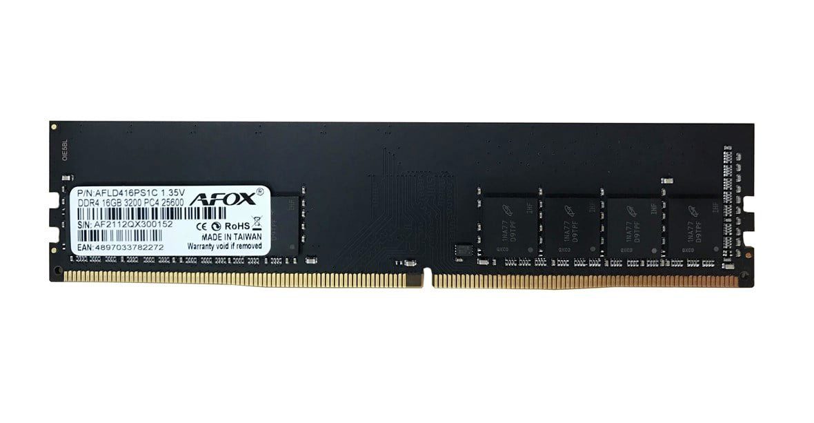 16GB Afox AFLD416PS1C DDR4 3200MHz CL16 DIMM 1.35V Pc Ram