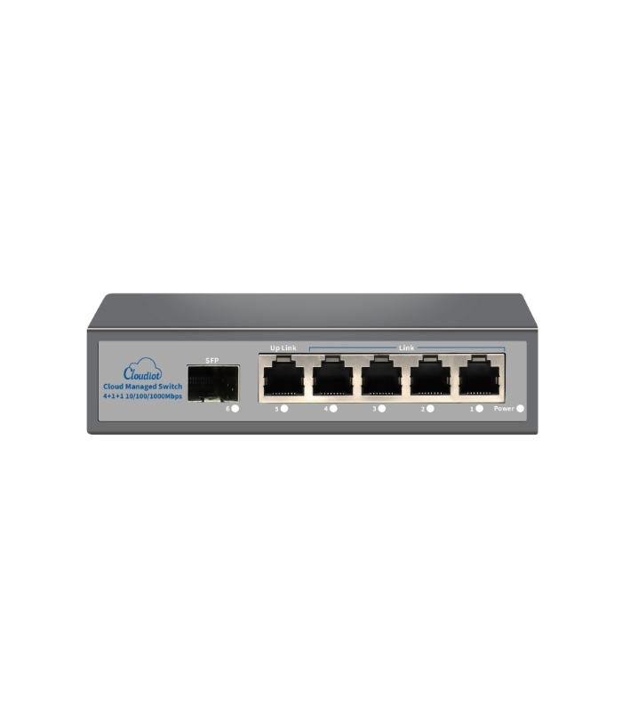 NVC-HIS215G1S 5 PORT +1 SFP FULL GIGA NON POE ETHERNET CLOUD SWITCH