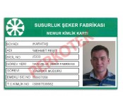 Barkodlu, İsim, resim, logo ve bilgi girişli personel yaka kartı (10 lu paket)
